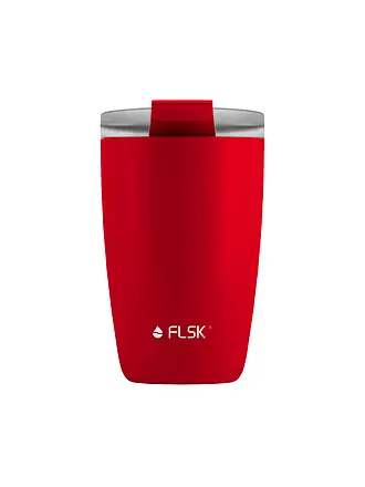 FLSK | Vaso isotérmico - Termo CUP para café para llevar 0,35 l Acero inoxidable Blanco | rot